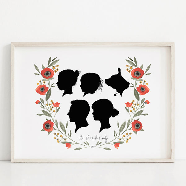 Family Silhouette Portrait