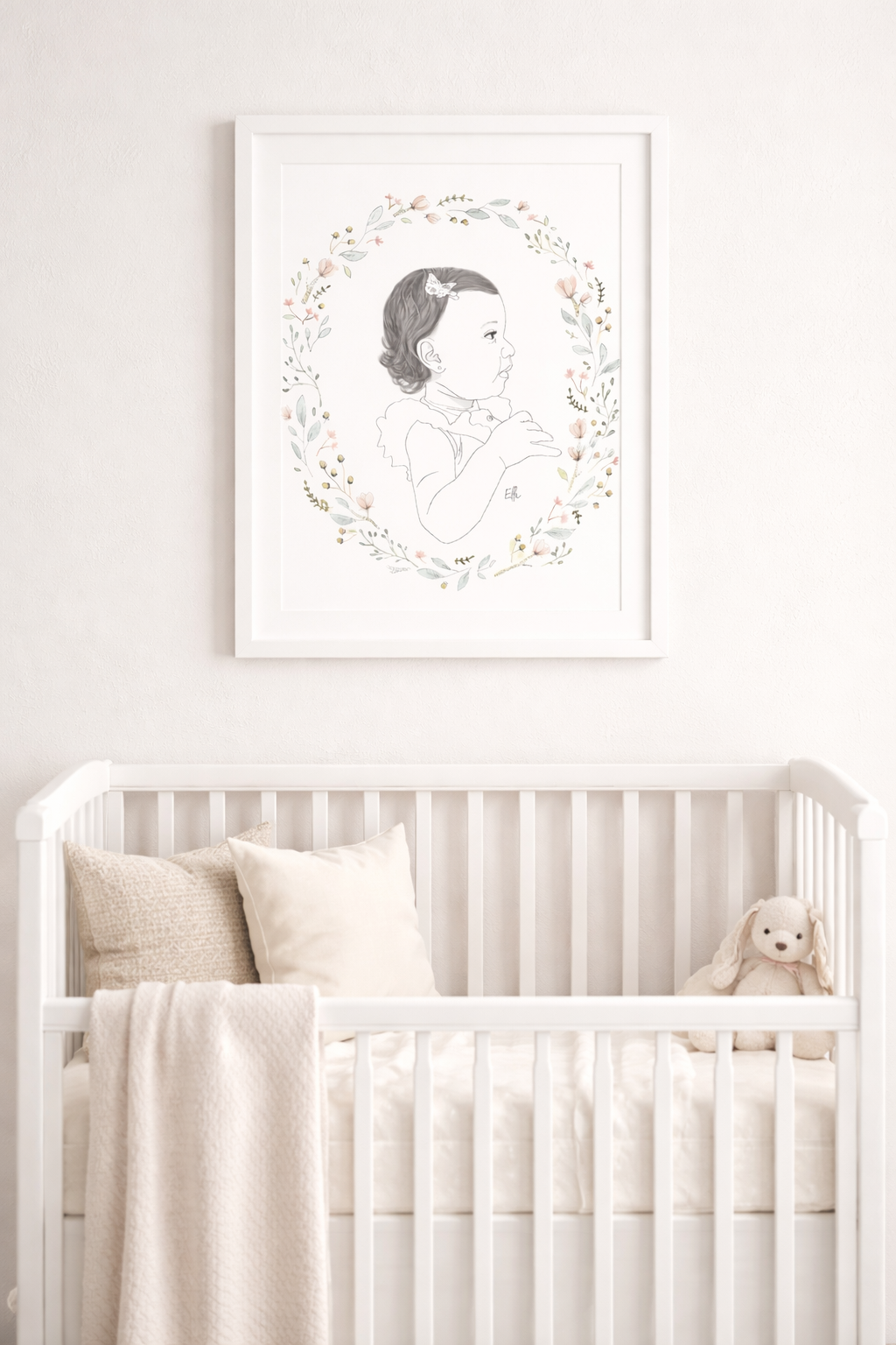 Line Art Sketched Silhouette Portrait