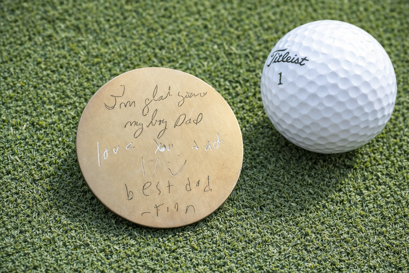Custom Handwritten Ball Marker Coin