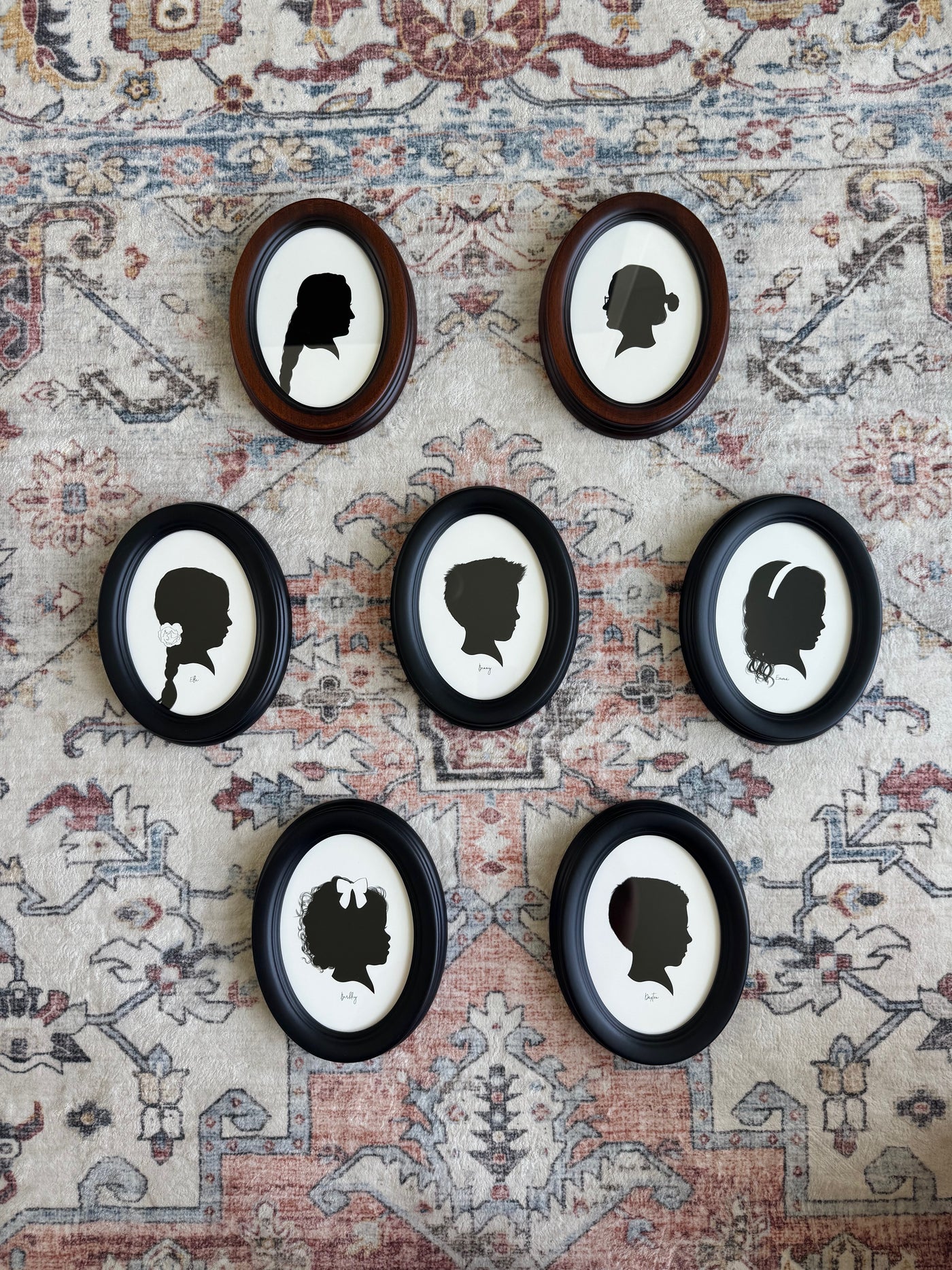 Walnut or Black Oval Frame