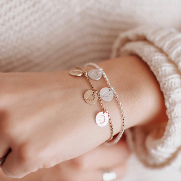 The Dainty Silhouette Coin Bracelet