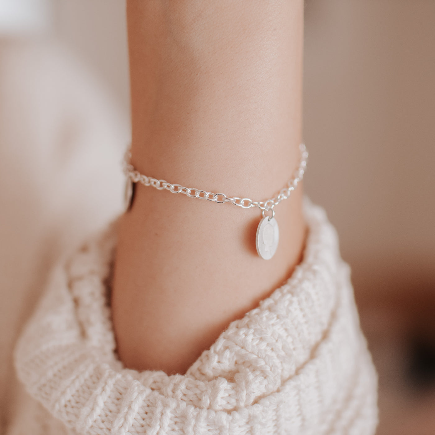 Sterling Silver - The Classic Silhouette Coin Bracelet