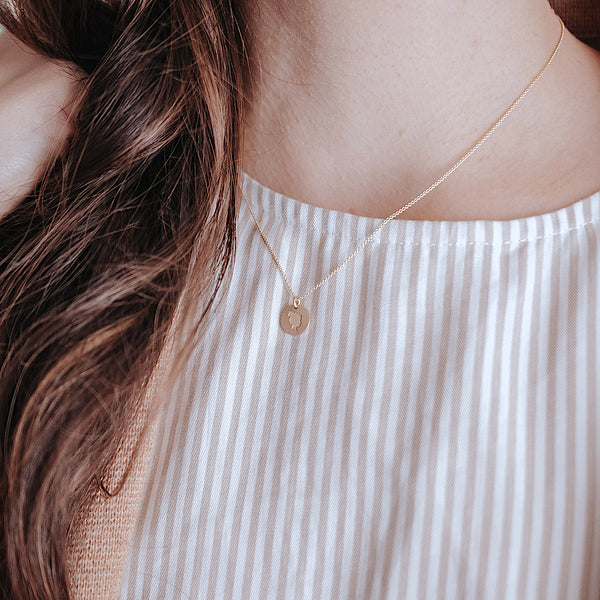 The 14k Solid Gold *Petite* Coin Necklace