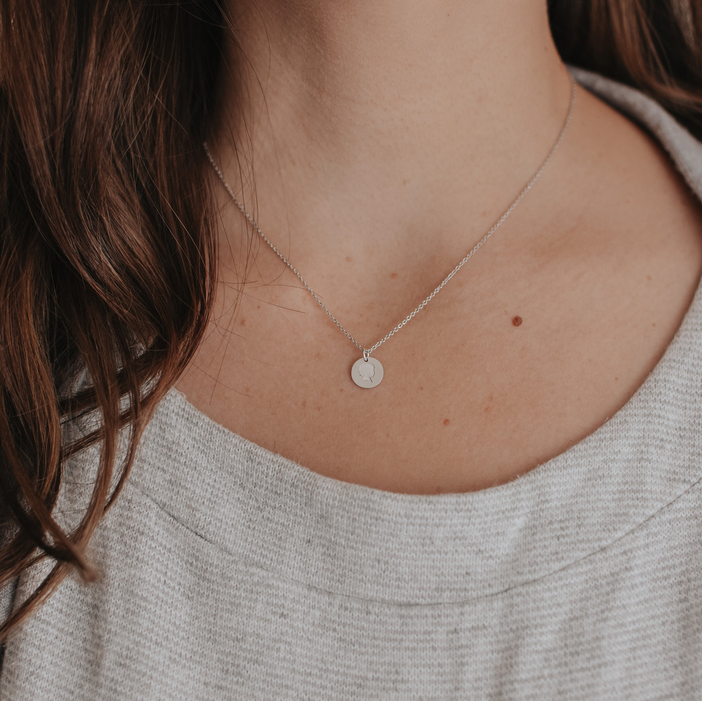 The Sterling Silver *Petite* Coin Necklace