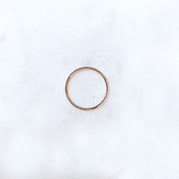 Thin Stacking Ring - Textured
